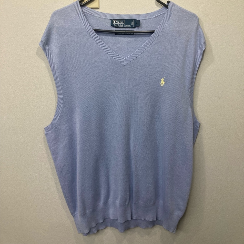 Polo Ralph Lauren sweater vest - light blue - large